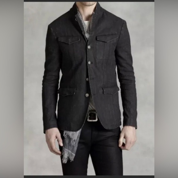 John Varvatos Collection Linen Button Front Jacket. Size EU 54 USA  44 - Picture 1 of 6